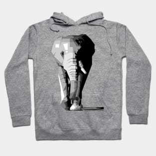 elephant grayscale Hoodie